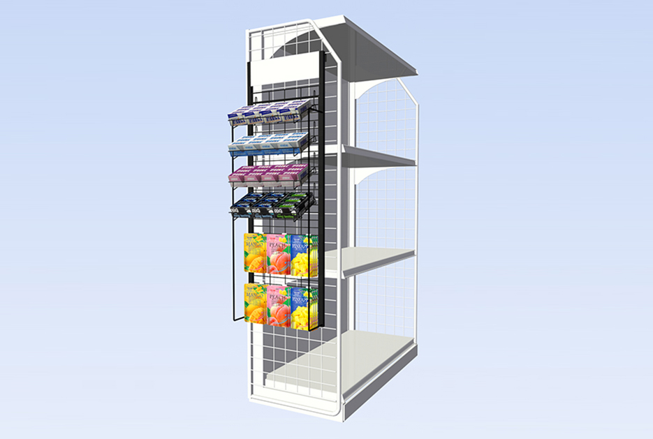 Display rack that also serves as a hanger frame attachment base